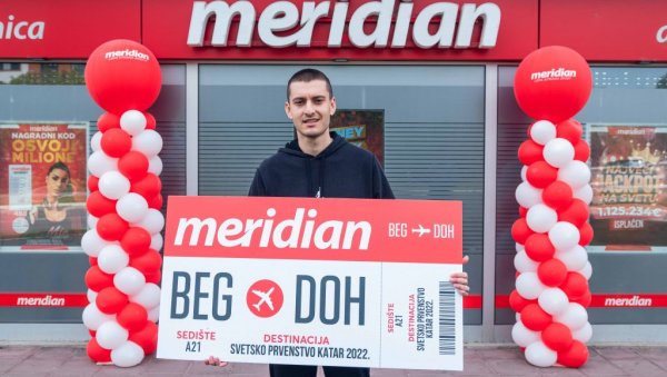 СВЕЧАНА ЦЕРЕМОНИЈА У МЕРИДИАНУ: Додељен први фул пакет за ФУДБАЛСКИ СПЕКТАКЛ - пут, карта и смештај за Светско првенство у Катару!