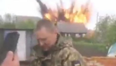 ПОГЛЕДАЈТЕ ТРЕНУТАК УДАРА ИСКАНДЕРА: Камера снимила све - украјински војници за далку избегли смрт (ВИДЕО)
