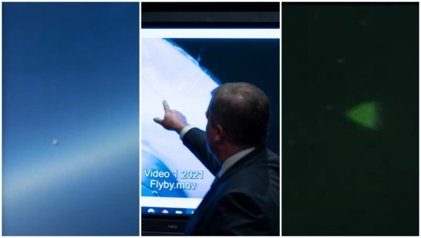 ВАНЗЕМАЉЦИ У АМЕРИЧКОМ КОНГРЕСУ: Пентагон јавно представио досад скривене снимке НЛО-а (ВИДЕО)
