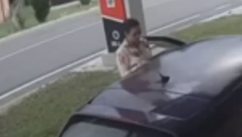 JEFTINIJE JOJ JE DA PLATI KAZNU: Otkriven identitet devojke koja je natočila gorivo, pa dala gas (VIDEO)