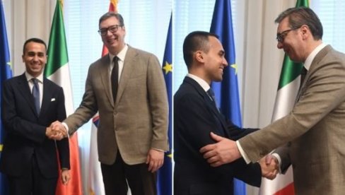HVALA ITALIJI NA PODRŠCI: Vučić se sastao sa šefom italijanske diplomatije Luiđijem Di Majom (FOTO)
