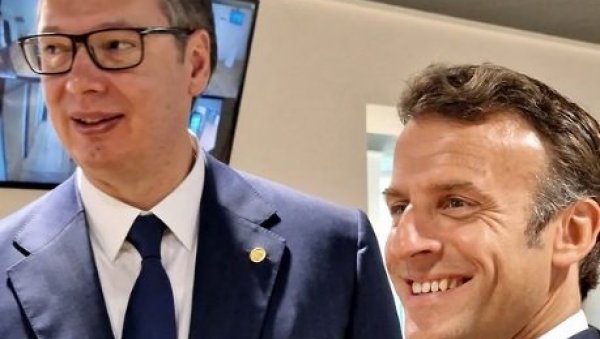 ПРЕД ПОЧЕТАК САМИТА ЕУ - ЗАПАДНИ БАЛКАН: Председник Србије се у Бриселу сусрео са председником Француске