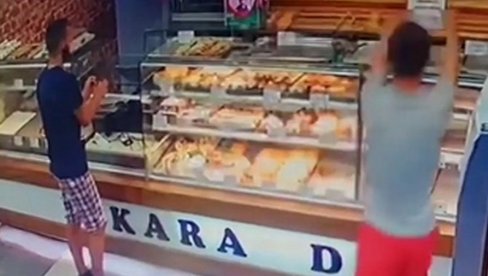 BRUKA I SRAMOTA: Snimljen kako iz pekare krade kutiju sa novcem za bolesnu decu