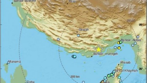 NEMA INFORMACIJA O ŽRTVAMA: Snažan zemljoters jačine 6,0 stepeni pogodio jug Irana