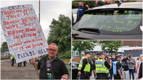 VELIKE DEMONSTRACIJE ŠIROM BRITANIJE: Građani besni zbog cena goriva, blokirani auto-putevi - potpuni haos u saobraćaju