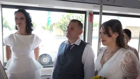 REKLI DA U AUTOBUSU: Nesvakidašnje venčanje Jovane i Gorana, na mestu gde su se upoznali - kao vozač i putnik (VIDEO)