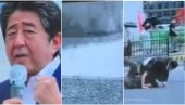 ATENTAT NA ŠINZO ABEA PRENOŠEN UŽIVO: Pucnji odjeknuli tokom govora - kamera pala na zemlju, a onda je u fokusu bio napadač (FOTO/VIDEO)
