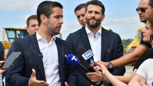 КЉУЧНА САОБРАЋАЈНИЦА ЗА БЕОГРАД: Шапић и Момировић обишли радове на деоници Нови Београд-Сурчин