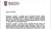 (DOKUMENT) POGLEDAJTE SRAMNU NOTU MSP HRVATSKE: Kažu da poseta Vučića Jasenovcu ne može biti privatna?!