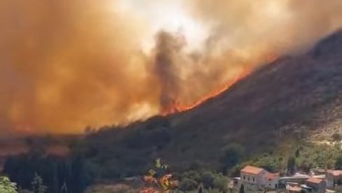 POŽAR KOD DUBROVNIKA: Veliki broj vatrogasaca na terenu, situacija se menja iz časa u čas (VIDEO)