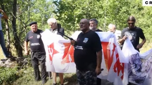 SMRT ČETNICIMA, SLOBODA HRVATIMA Skandal i divljaštvo na komemoraciji za žrtve zločinačke akcije Oluja u Deringaju (VIDEO)