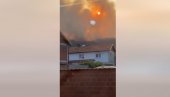 VELIKI POŽAR KOD PREŠEVA: Vatra bukti dva sata - dim se vidi sa graničnog prelaza (VIDEO)