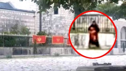 SNIMAK DEMANTUJE KOMITSKE LAŽI: Monahinja dobila krivičnu prijavu zbog bacanja crnogorske zastave (VIDEO)
