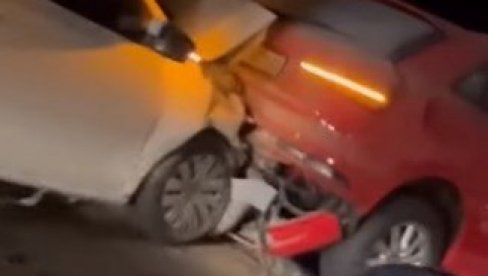 NANIZANA TRI VOZILA: Lančani sudar na auto-putu Miloš Veliki (VIDEO)