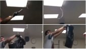 ČEKAJ, KUME: Za jedne stres, za druge smeh - Majstori iz plafona rasvete VMA vade zmiju (VIDEO)