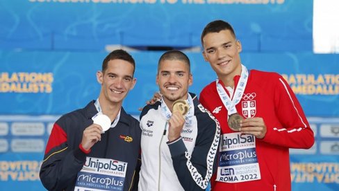 IVANU MARTINOVIĆU BRONZA U RIMU: Medalja za srpskog studenta na Evropskom prvenstvu u vodenim sportovima