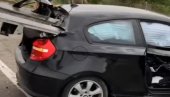 BANKINA PROBILA ČITAV AUTO: Stravičan snimak nesreće kod Krnjeva, žena prošla sa lakšim povredama (VIDEO)