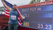 ДИЈАМАНТ ОД 23,23 МЕТРА: Американац Џо Ковач остварио други најдужи хитац у историји бацања кугле