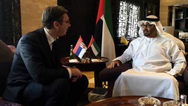 VUCIĆ AT DINNER WITH SHEIKH BIN ZAJED: Focus on energy, military and economic cooperation