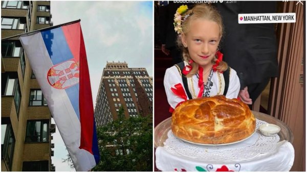 SERBIAN FLAG, NATIONAL COSTUME, BAKE AND SALT IN NEW YORK: President Vučić posted pictures from America (PHOTO)