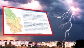 DVA NOVA UPOZORENJA NA NEPOGODE: Spremite se na vreme - olujni vetrovi i grmljavina donose veliku količinu padavina