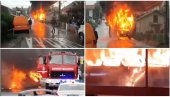 IZGOREO AUTOBUS U CENTRU RIPNJA: Vatrena stihija progutala vozilo GSP-a, nije bilo povređenih (VIDEO)