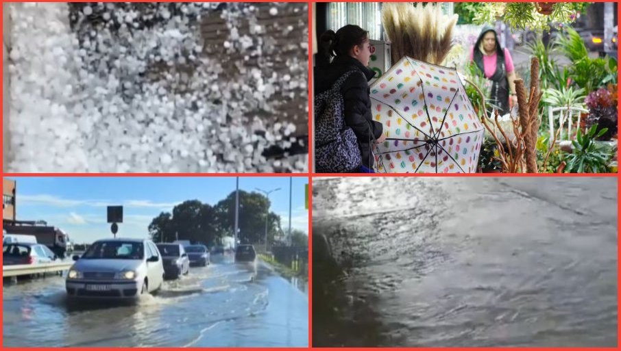 KOD JAGODINE PAO GRAD VELIČINE JABUKE:  Nevreme protutnjalo Srbijom - U Vršcu poplavljene ulice, u Sečnju se zabelelo (FOTO/VIDEO)