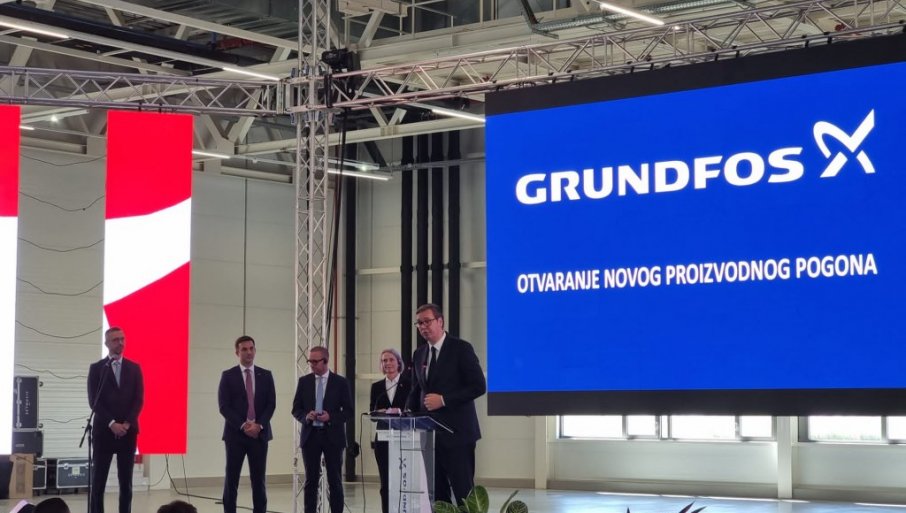 "PONOSAN SAM" Vučić prisustvovao otvaranju novog pogona fabrike "Grundfos" u Inđiji (VIDEO)