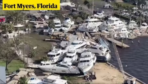 НАСУКАНИ БРОДОВИ, КУЋЕ И УЛИЦЕ ПОД ВОДОМ: Ураган Ијан однео најмање 31 живот (ВИДЕО)