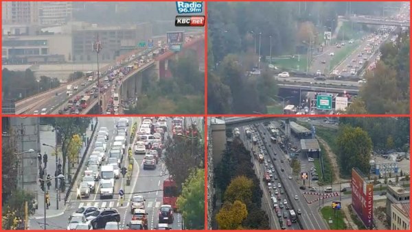 ОГРОМНЕ САОБРАЋАЈНЕ ГУЖВЕ У БЕОГРАДУ: Колапс на Газели и ауто-путу - ове делове града избегавајте