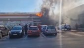 GOREO LOKAL U PANČEVU: Požar u tržnom centru grada na Tamišu