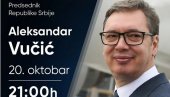 VUČIĆ VEČERAS GOST TV PRVA: Predsednik će govoriti o najvažnijim temama za državu i narod