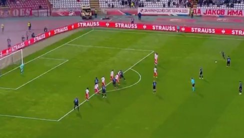 KRSTIO SE I STRELAC ZA TURKE: Ovako je Crvena zvezda primila gol protiv Trabzona odmah posle majstorije Kataija (VIDEO)