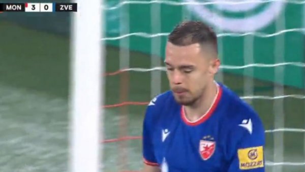 РОДИЋ ЈЕ ХТЕО У ЗЕМЉУ ДА ПРОПАДНЕ: Звездин дефанзивац постигао комичан аутогол против Монака (ВИДЕО)