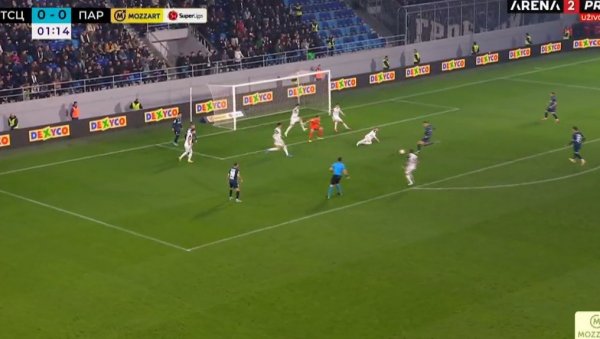 ШОК ЗА ПАРТИЗАН: Овако је ТСЦ експресно повео у дербију Суперлиге Србије (ВИДЕО)