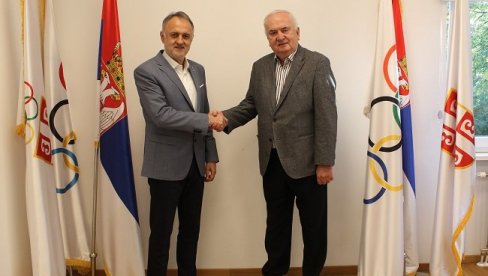 PRVI RADNI ZADATAK Ministar sporta Zoran Gajić u poseti Olimpijskom komitetu Srbije