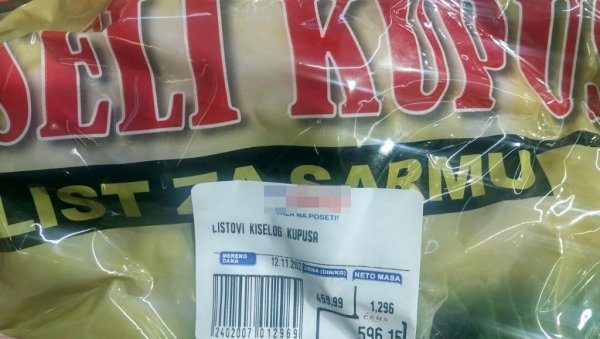 И САРМА ПОСТАЈЕ ЛУКСУЗ: Кило листова киселог купуса достигло цену од 460 динара, као 500 грама меса