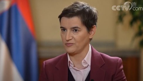 ANA BRNABIĆ ZA KINESKU NACIONALNU TELEVIZIJU: Pogledajte šta je sve rekla premijerka Srbije