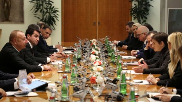 БРНАБИЋ И АЛИЈЕВ: Захвалност Азербејџану на подршци интегритету Србије