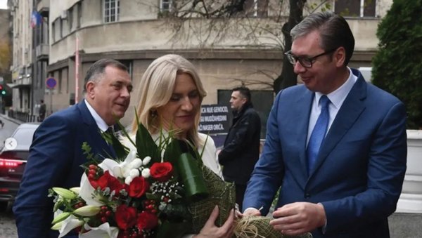 SERBIA SIGUE SIENDO EL APOYO DE LA REPÚBLICA DE SERBIA: Dodik y Cvijanović en Belgrado