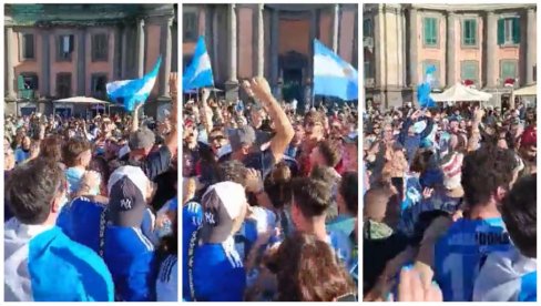 NEVEROVATNE SCENE POD VEZUVOM Argentina ima veliku podršku u Napulju (VIDEO)