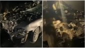 JEZIVI SNIMAK SA MESTA NESREĆE KOD OPOVA: Pijani traktorista izazvao sudar, automobil potpuno havarisan (VIDEO)