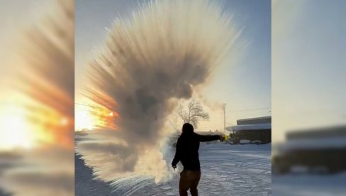 TEMPERATURE OPALE I DO -45 STEPENI: Ključala voda se pretvara u sneg, oluja napravila haos u SAD (VIDEO)