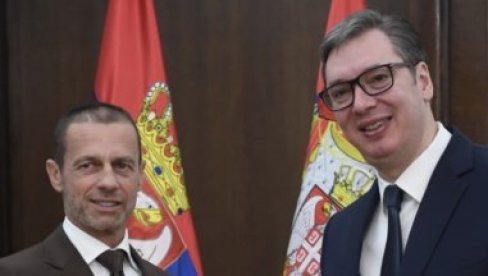 PREDSEDNIK SE SASTAO SA ČEFERINOM: Vučić razgovarao sa predsednikom UEFA