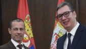 PREDSEDNIK SE SASTAO SA ČEFERINOM: Vučić razgovarao sa predsednikom UEFA
