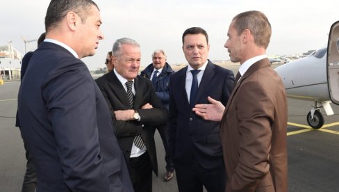 ALEKSANDAR ČEFERIN U POSETI FSS: Delegacija Fudbalskog saveza dočekala prvog čoveka UEFA (FOTO)