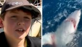 МАЛИШАН ЗАБАЦИО УДИЦУ, ИЗВУКАО ВЕЛИКО БЕЛО ЧУДОВИШТЕ: Невероватан случај, дечак уловио ајкулу од 300 кила (ВИДЕО)