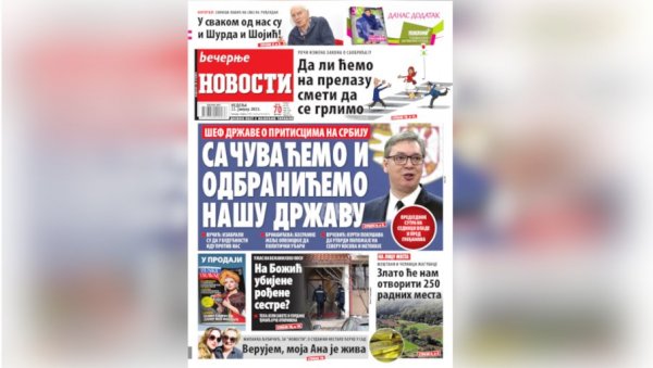 У НЕДЕЉНОМ ИЗДАЊУ ВЕЧЕРЊИХ НОВОСТИ ЧИТАЈТЕ: Агим Чеку са Хрватима убијао Србе; Ко то брани Србију од Путина