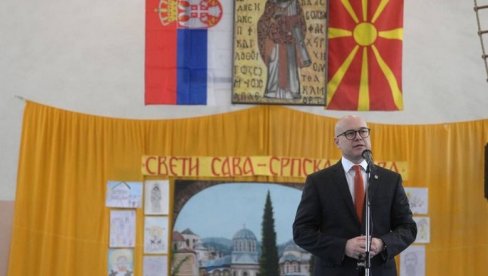 IMENA SU NAM RAZLIČITA, ALI NAM JE PREZIME ISTO - SVETOSAVLJE Ministar Vučević proslavio Savindan u Severnoj Makedoniji