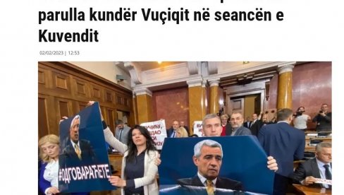 НАСЛОВНИЦЕ ПУНЕ ТУЧЕ И ХАОСА: Приштински медији славили опозицију због инцидената које су правили у Скупштини